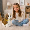 LEAN TOYS Interactieve pluchen hond met zachte vacht, ras Shih Tzu