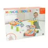 LEAN TOYS interactieve loopwagen en activiteitentafel 2in1 roze