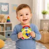 LEAN TOYS interactieve sensorische wekker voor peuters met licht en geluid - vossenontwerp, USB-C oplaadbaar