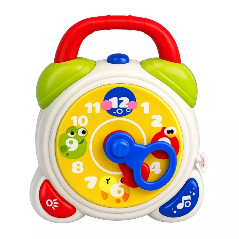 LEAN TOYS interactieve sensorische wekker voor peuters met licht en geluid - vossenontwerp, USB-C oplaadbaar