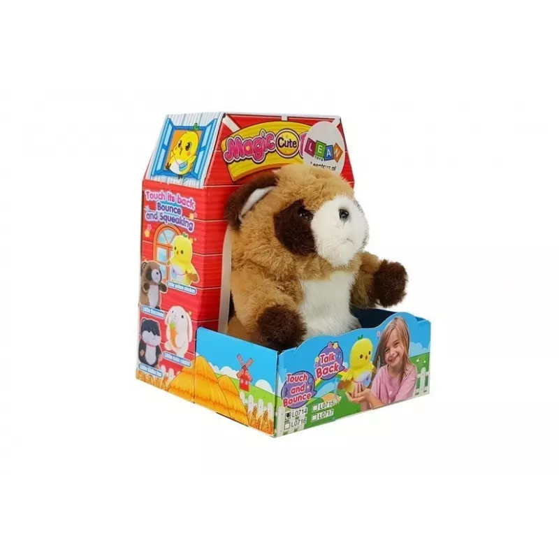 LEAN TOYS Interactieve pluchen wasbeer om na te spreken
