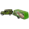 LEAN TOYS Jeep voertuigset met trekkende dinosaurus-aanhanger