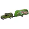 LEAN TOYS Jeep voertuigset met trekkende dinosaurus-aanhanger