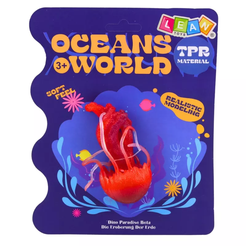 LEAN TOYS kwal rubberen figuur rekbaar realistisch zeedier 9 cm