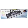 LEAN TOYS keyboard met microfoon muziekinstrument voor kinderen zwart