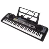 LEAN TOYS keyboard met microfoon muziekinstrument voor kinderen zwart