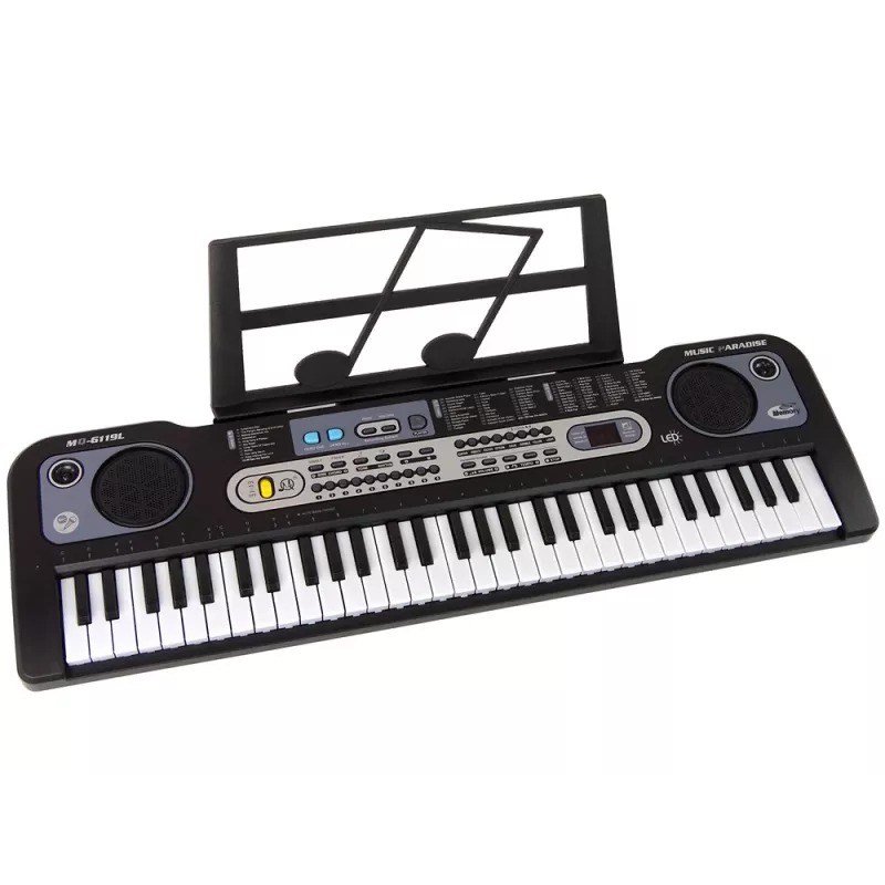 LEAN TOYS keyboard met microfoon muziekinstrument voor kinderen zwart