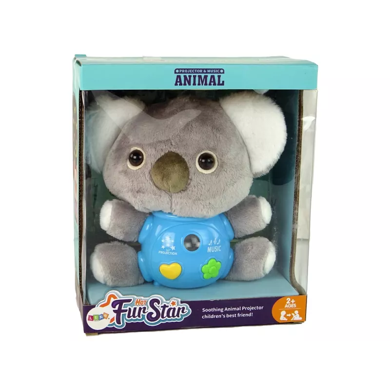 LEAN TOYS Koala projector geluid interactief speelgoed grijs