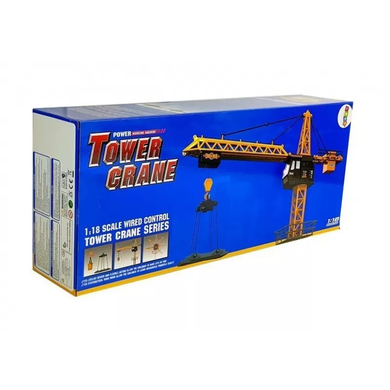 LEAN TOYS grote bouwkraan met verstelbare, op afstandsbediening bediende haak, 182 cm
