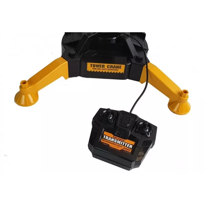 LEAN TOYS grote bouwkraan met verstelbare, op afstandsbediening bediende haak, 182 cm