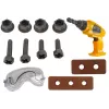 LEAN TOYS Grote DIY gereedschapskist + accuboormachine klusserset