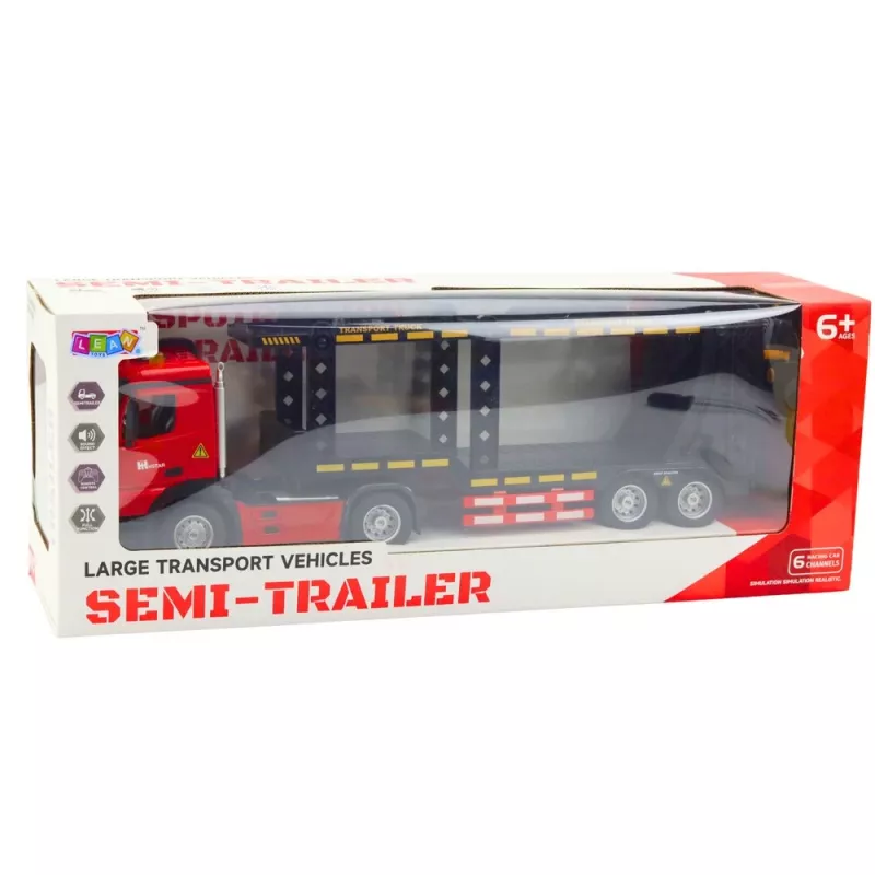 LEAN TOYS Large Lora takelwagen op afstand bedienbaar RC 2.4G 6CH rood