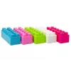 LEAN TOYS grote langwerpige bouwstenen in zak met gekleurde stickers – 20 delen