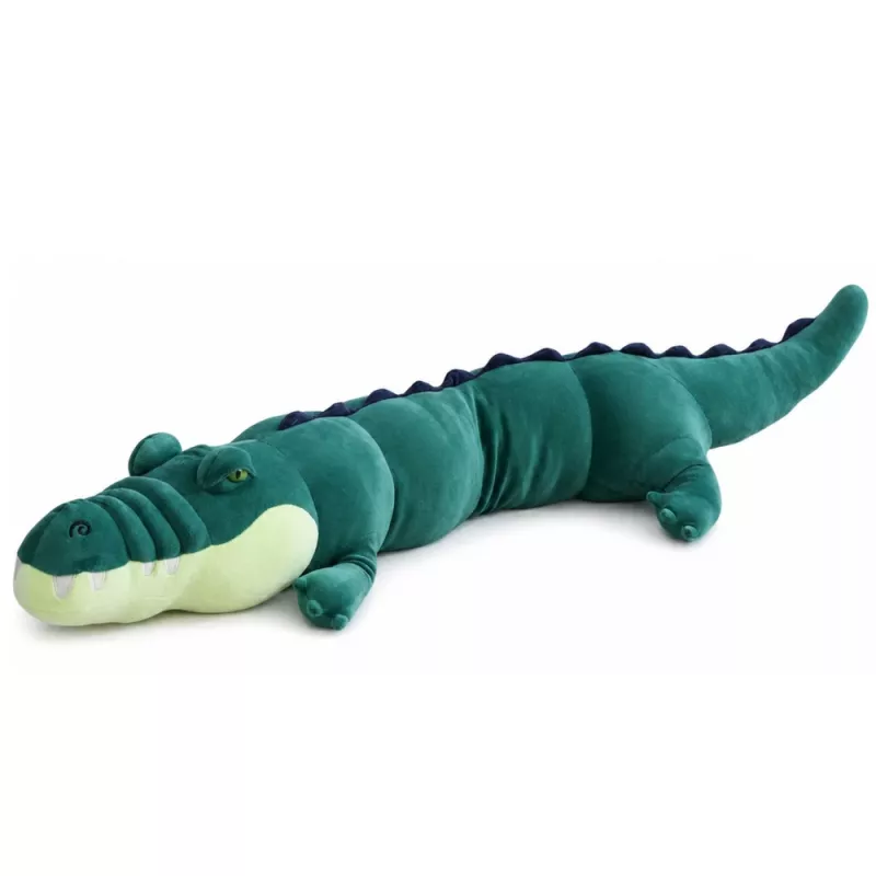 LEAN TOYS grote pluchen krokodil mascotte knuffel realistisch groen 150 cm