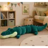 LEAN TOYS grote pluchen krokodil mascotte knuffel realistisch groen 150 cm