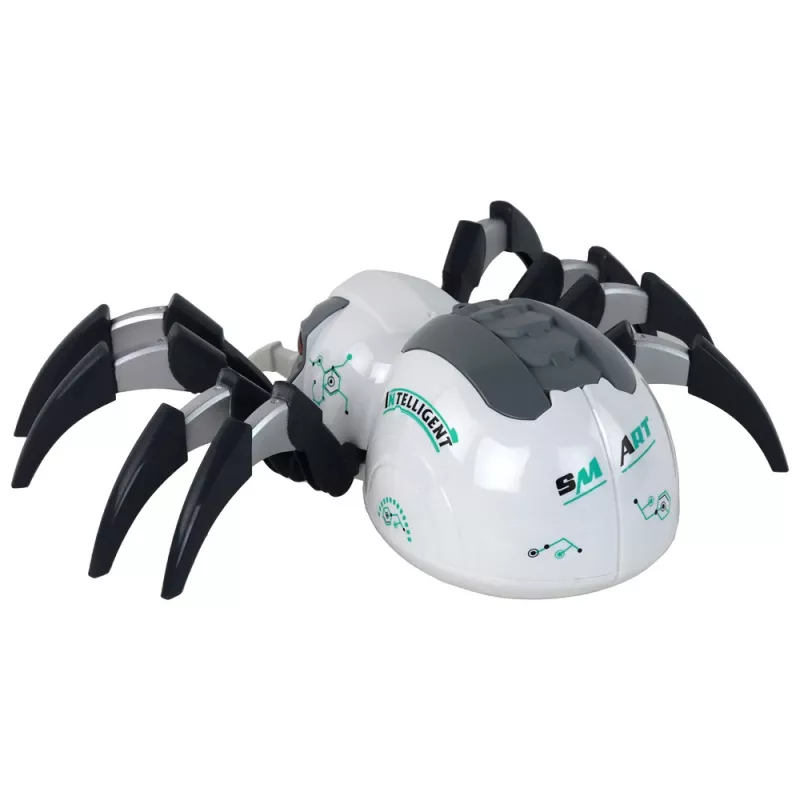 LEAN TOYS Grote op afstand bestuurbare RC spin, batterijgevoed, Wit en Grijs