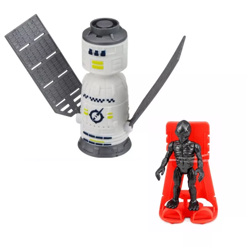 LEAN TOYS Grote ruimteset UFO raketten rover voertuigen ruimteschip alien 8 stuks