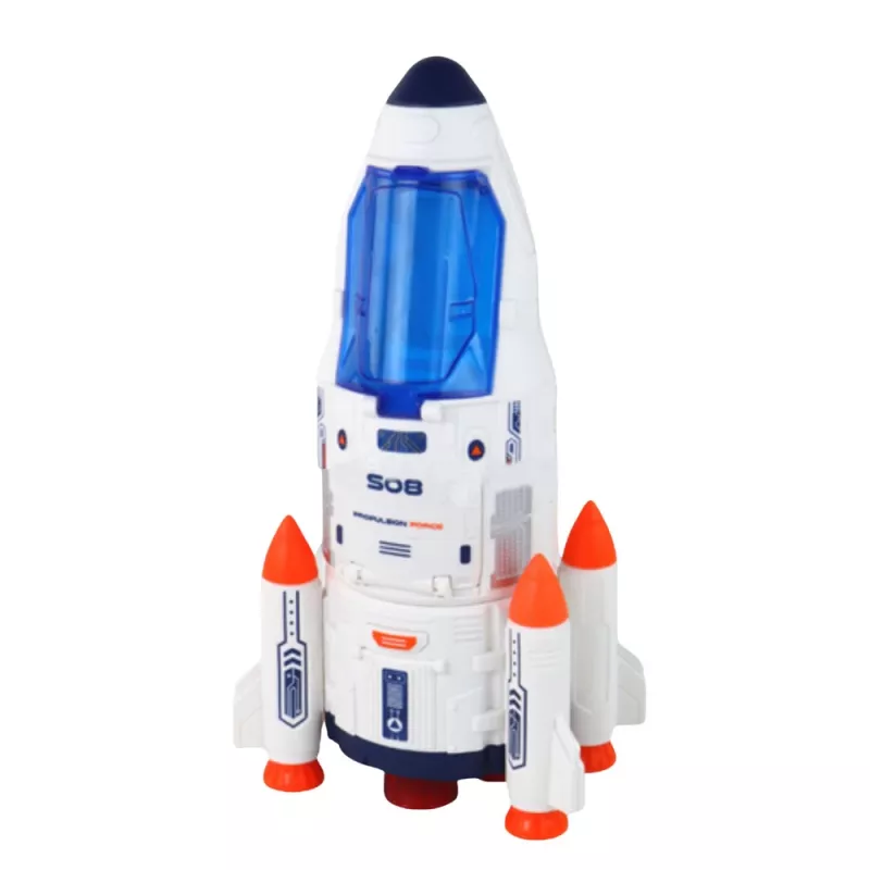 LEAN TOYS Grote ruimteset UFO raketten rover voertuigen ruimteschip alien 8 stuks