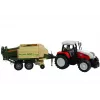 LEAN TOYS grote tractor met aanhanger, landbouwmachine, 65 cm
