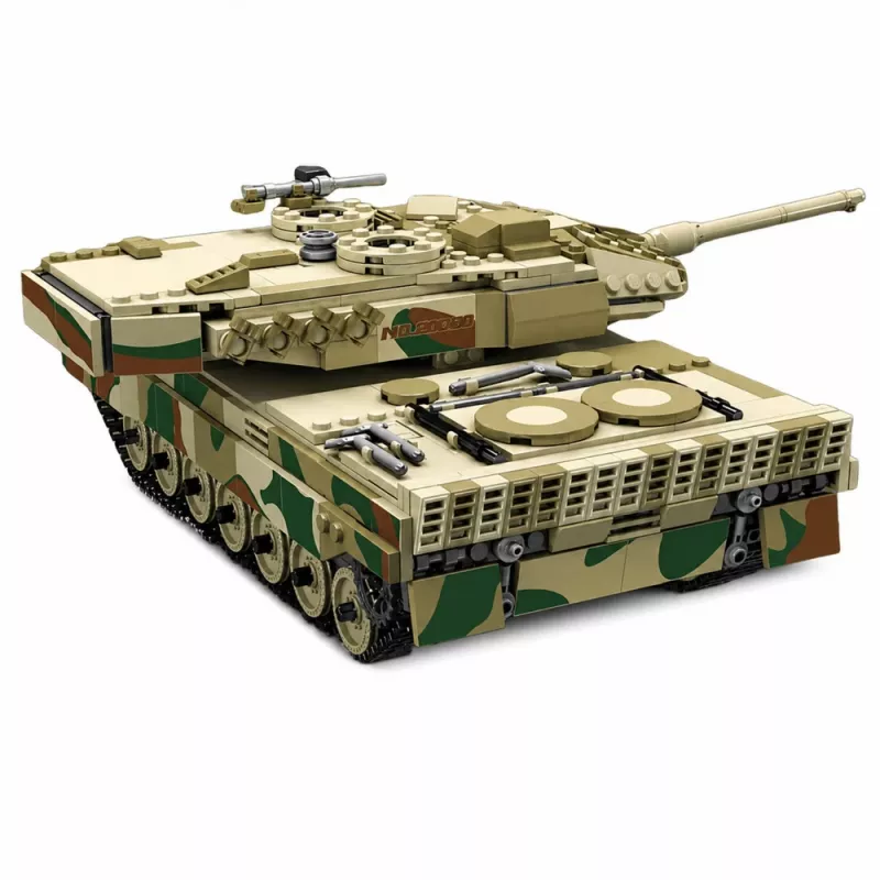 LEAN TOYS Leopard militaire tank radiografisch bestuurbare RC bouwstenen 1100 stuks