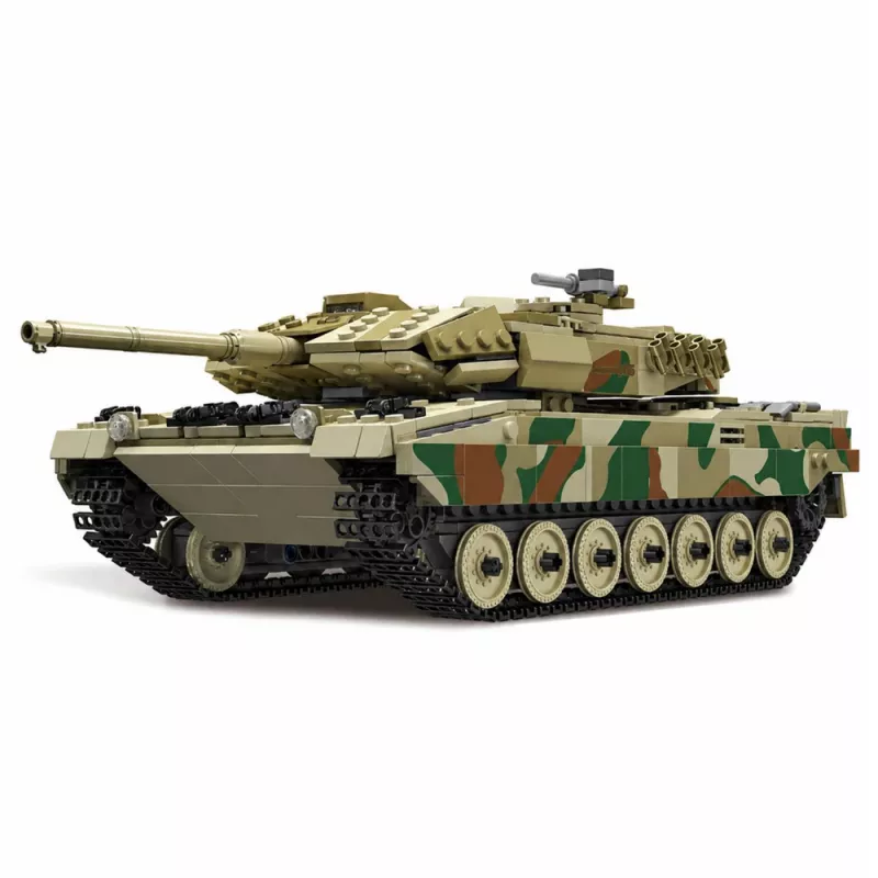 LEAN TOYS Leopard militaire tank radiografisch bestuurbare RC bouwstenen 1100 stuks