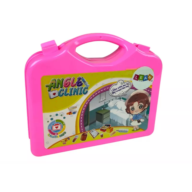 LEAN TOYS kleine dokter set koffer roze stethoscoop