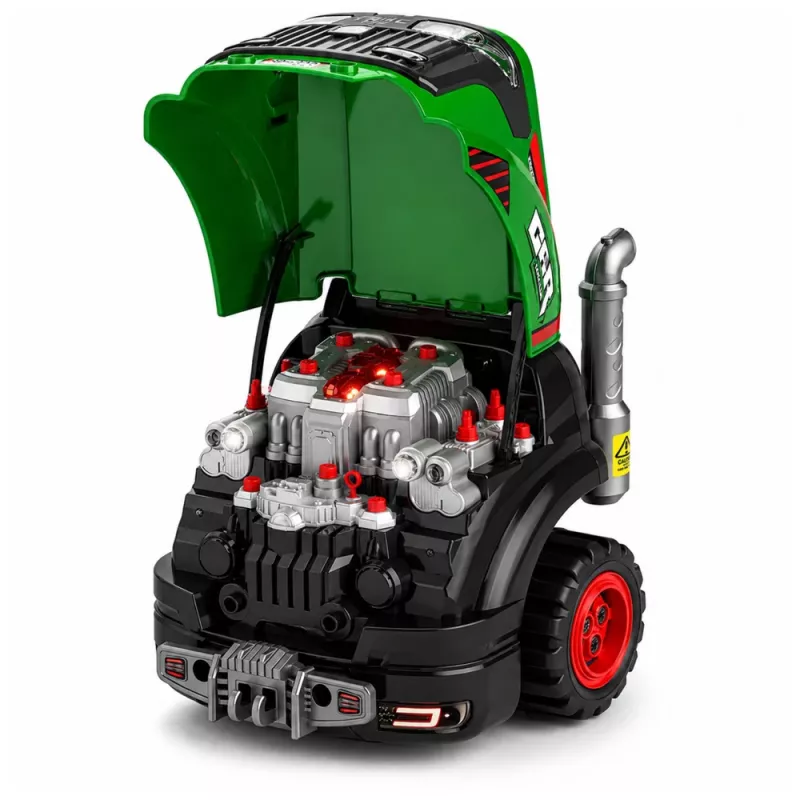 LEAN TOYS Little Handyman's uitneembare tractor met lichten, geluiden en stoom