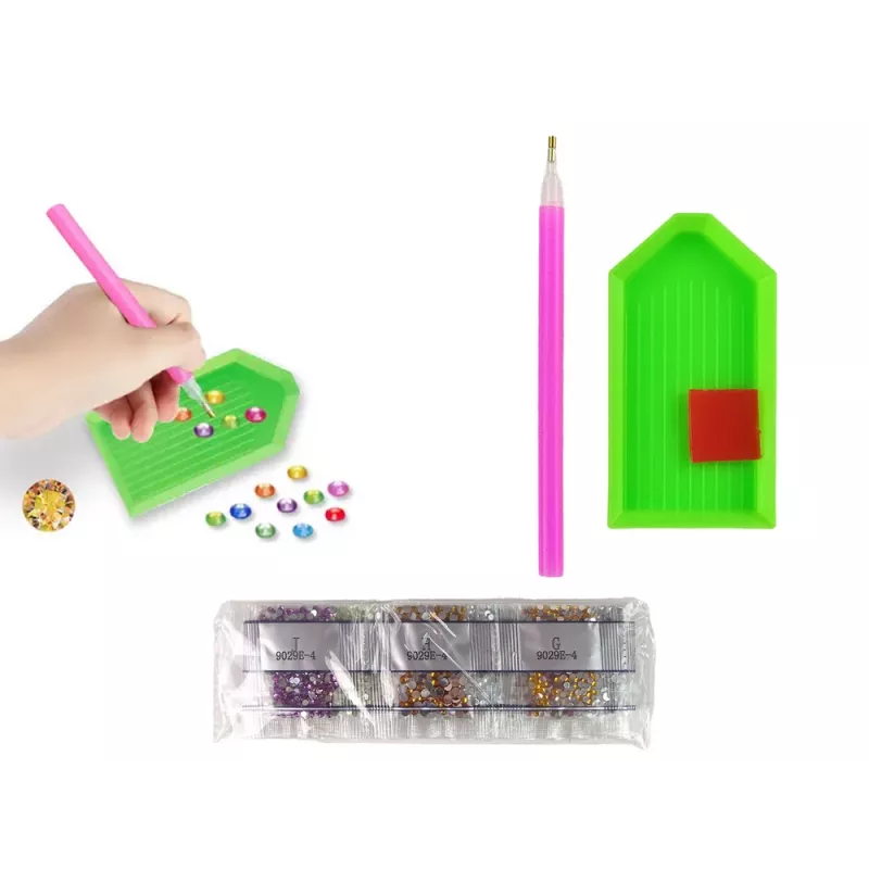 LEAN TOYS lama's dieren mozaïek diamantborduur sticker set