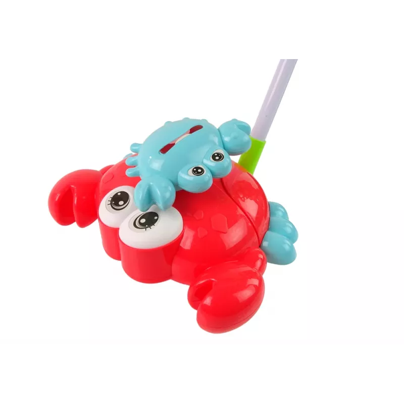 LEAN TOYS Lichtgevende duwstok krab rood muziek