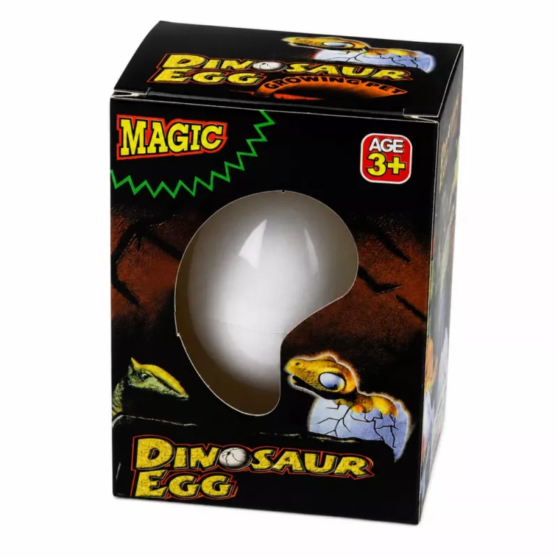 LEAN TOYS Magic Egg uitkomende dinosaurus in water ei wit 6,5 cm