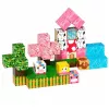 LEAN TOYS magnetische bouwstenen 50-delige set – 3D pixel eenhoorn kubussen, ABS kunststof, creatief constructiespeelgoed
