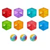 LEAN TOYS magnetische bouwstenen 60 stuks - kleurrijke kubus-knikkerbaan bouwset
