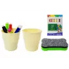 LEAN TOYS magnetisch krijtbord blauw rood accessoires