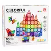 LEAN TOYS Magnetische Constructieblokken 3D Panelen Creatief STEM Kleurrijk 100 stuks