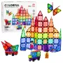 LEAN TOYS Magnetische Constructieblokken 3D Panelen Creatief STEM Kleurrijk 100 stuks