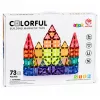 LEAN TOYS magnetische constructieblokken 3D panelen creatief STEM bont 73 stuks