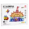 LEAN TOYS magnetische bouwstenen 3D-platen creatief STEM kleurrijk 85 stk.