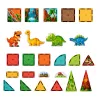 LEAN TOYS Magnetische Bouwstenen Dinosaurus Vulkaan 31 delen