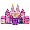 LEAN TOYS magnetische constructieblokken prinsessenslot roze 38 stuks