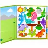 LEAN TOYS magnetisch puzzelboek dinosauriërs kleurrijke magneten 30 stuks