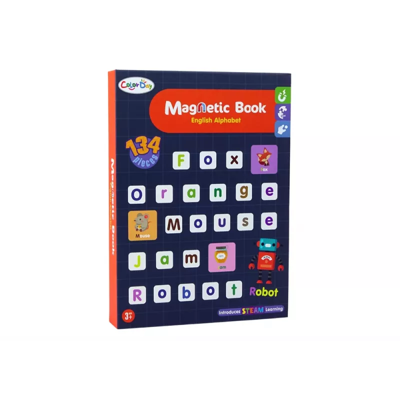 LEAN TOYS Magnetisch puzzelboek Engels alfabet afbeeldingen