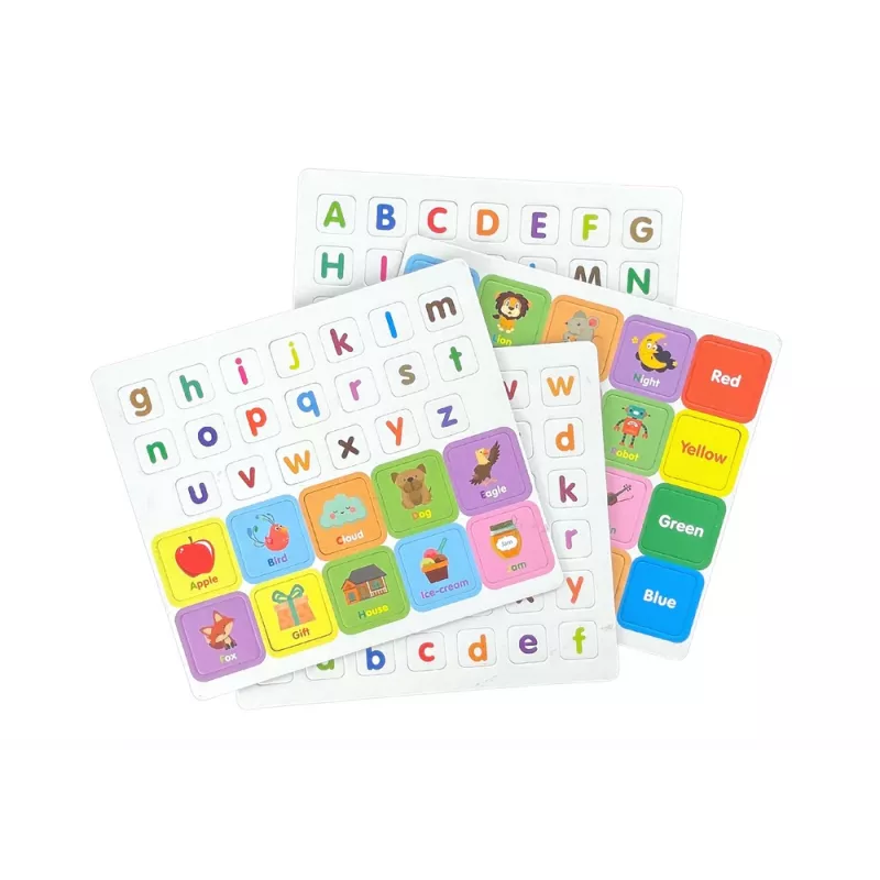 LEAN TOYS Magnetisch puzzelboek Engels alfabet afbeeldingen