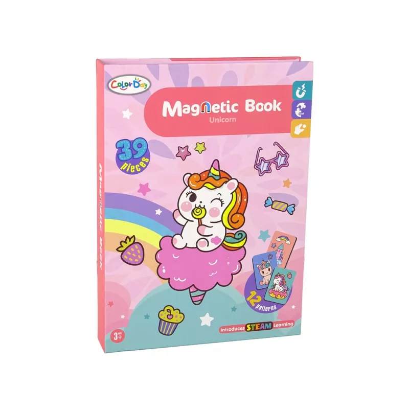LEAN TOYS magnetisch puzzelboek eenhoorns puzzels kaarten