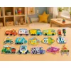 LEAN TOYS magneetpuzzel voertuigen educatief speelgoed vervoermiddelen set 30 delen