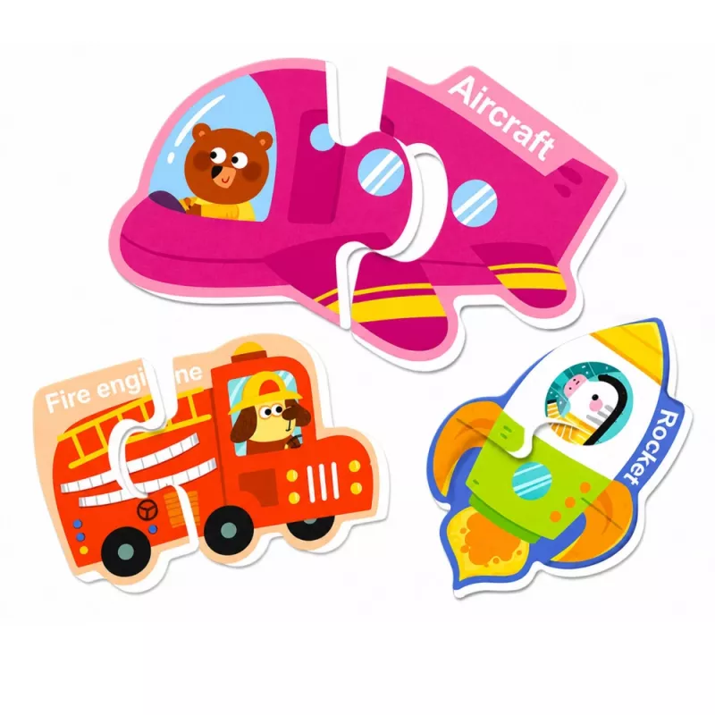LEAN TOYS magneetpuzzel voertuigen educatief speelgoed vervoermiddelen set 30 delen