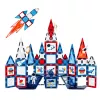 LEAN TOYS Magnetic Space Windows bouwblokken 90 delen – ABS-kunststof STEM-bouwset