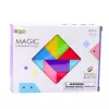 LEAN TOYS magnetische tangram-blokken kleurrijke puzzelsticker-set 9 stuks