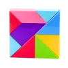 LEAN TOYS magnetische tangram-blokken kleurrijke puzzelsticker-set 9 stuks