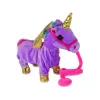 LEAN TOYS Mascotte paard interactieve eenhoorn paars gouden vleugels