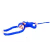 LEAN TOYS mascotte pluchen aap met baby, blauw 90 cm